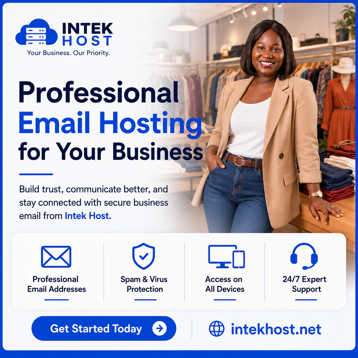 Business professionals communicating through company email
