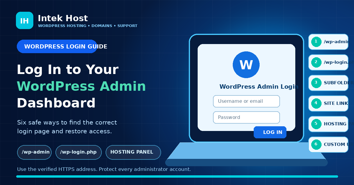 How to Log In to Your WordPress Admin Dashboard: 6 Easy Methods